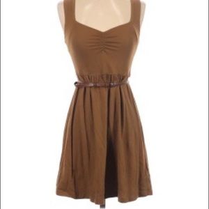Cute and casual tan dress (belt not included)